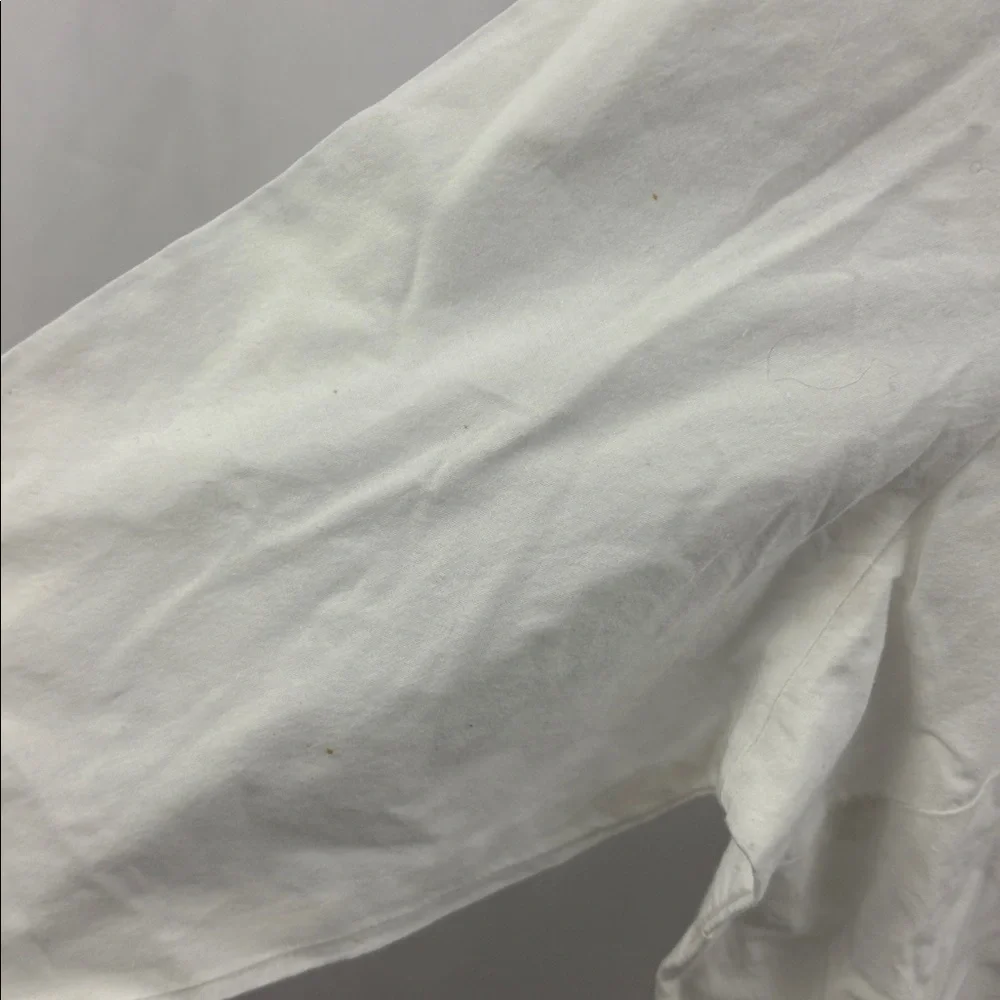 Chico’s Peasant Top 3/4 Sleeves Optic White Blouse Top Lace Up Tunic Women’s New - Picture 11 of 13